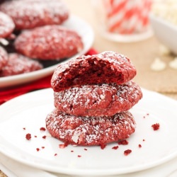 Red Velvet Gooey Butter Cookies