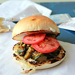 Burger With Sauteed Vegetables
