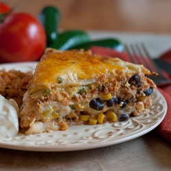 Mexican Lasagna with White Sauce