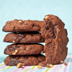Double Choc Peanut Cookies