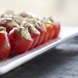 Vegan Mozz Stuffed Cherry Tomatoes