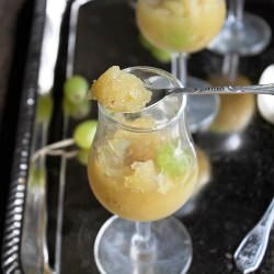 White Grapes and Champagne Granita
