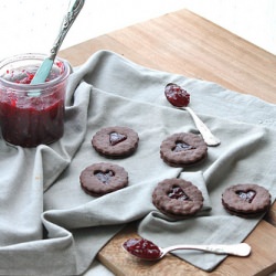 Chocolate Sablé with Raspberries