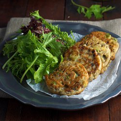 Mushroom and Asparagus Fritters
