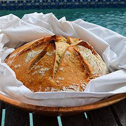 Golden Sourdough Boule