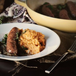 Braised Cola Onions & Sausage