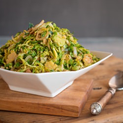 Warm Shaved Brussels Sprouts
