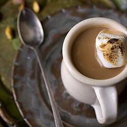 Pistachio Cardamom Hot Chocolate