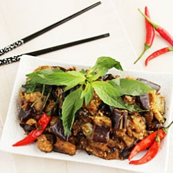 Thai Basil Eggplant Stir Fry