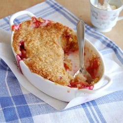 Plum and Ginger Crumble