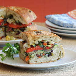 Vegan Muffuletta Sandwich