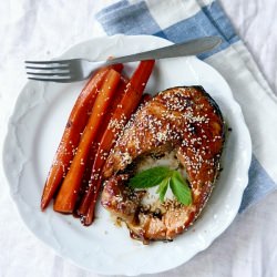 Salmon in Honey-Soy Glaze