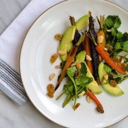 Roasted Carrot and Avocado Salad