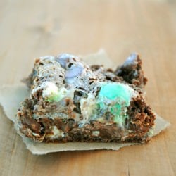 Mint M&M’s Chocolate Cookie Bars