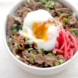 Gyudon and Onsen Egg
