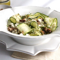 Shaved Zucchini w/ Ricotta & Walnuts
