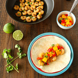 Asian Shrimp Tacos with Mango Salsa