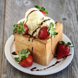 Strawberry Chocolate Brick Toast