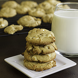 PB & White Chocolate Chip Cookies