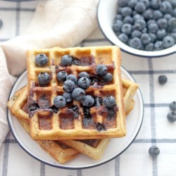 Lemon Blueberry Poppyseed Waffles