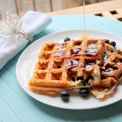 Vanilla Blueberry Waffles