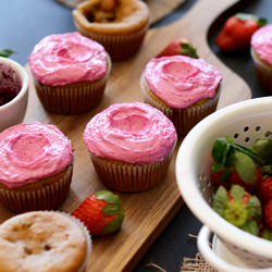 Strawberry Beet Cupcakes