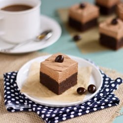 Brownies with Mocha Buttercream