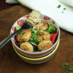 Ginger Shrimp with Rice Noodles
