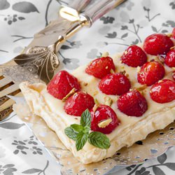 Cream and Strawberry Tart