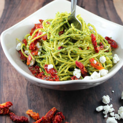 Gluten Free Kale Pesto Spaghetti
