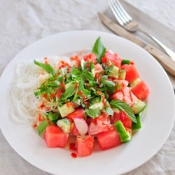 Watermelon & Cucumber Salad