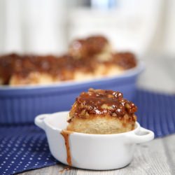 Buchteln with Caramel Pecans
