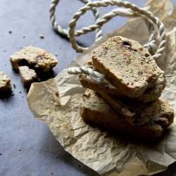 Coffee Biscotti with Chocolate Bits