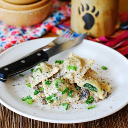 Ravioli with Goat Cheese & Spinach