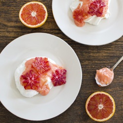 Mini Pavlovas & Blood Orange Curd