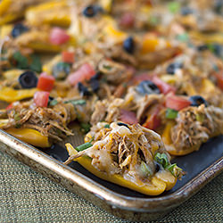 Mini Pepper Chicken Nachos