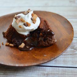 Chocolate Caramel Molten Lava Cake
