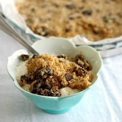 No Bake Oat Chocolate Crumble