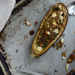 Eggplant Stuffed with Quinoa