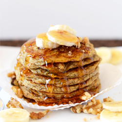 Vegan Banana Nut Muffin Pancakes