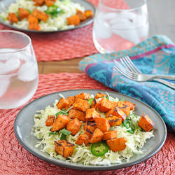Roasted Sweet Potato &Cabbage Salad