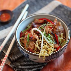 Sweet and Sour Pork Noodles