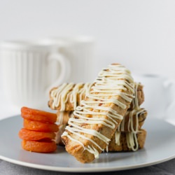 Apricot & White Chocolate Biscotti