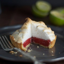 Raspberry & Lime Fluff Meringue Pie
