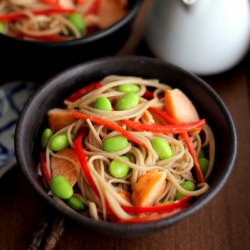 Salmon and Edamame Soba Noodles