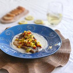 Striped Bass with Mango Salsa