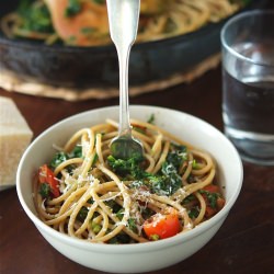 Spaghetti with Green Tomatoes