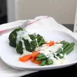 White Sauce Served with Vegetables