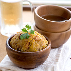Plantains with Pork Crackings