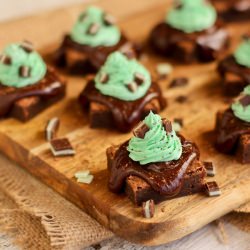 Brownies with Mint Buttercream